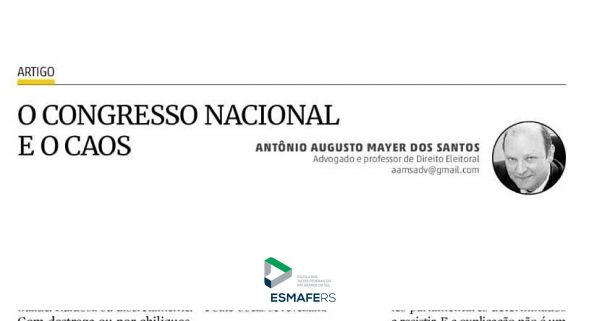 ZH publica artigo do professor Antônio Augusto Mayer dos Santos sobre incongruências do Congresso Nacional
