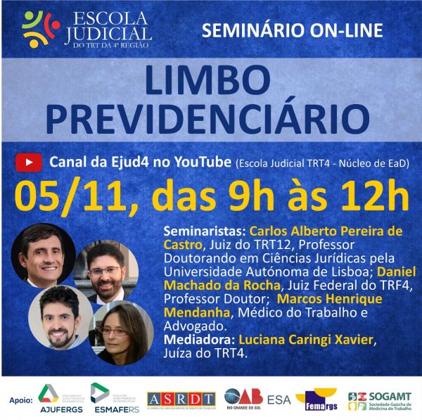 Limbo Previdenciário será tema de seminário gratuito